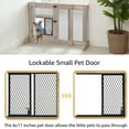 thumbnail image 5 of Unipaws  Unipaws Free Standing Dog Gate with Cat Door, Walk Through Mesh Pet Gate, 33.3'-41.6' Adjustable Wooden Dog Barrier, 5 of 7