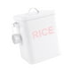 thumbnail image 3 of Contenedor de arroz de hierro, bote de harina, recipiente hermético para almacenar alimentos, contenedor de arroz de metal. Blanco M, 3 of 9
