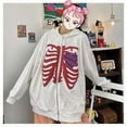 thumbnail image 4 of YCNYCHCHY Y2K Print Skeleton Hoodie Women Oversized Sweatshirts 2023 Fashion Goth Jacket Zip Up Hoodies Egirl Streetwear Emo Clothes, 4 of 6