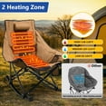 thumbnail image 5 of PNKKODW XL Oversized Heated Rocking Camping Chair, 3 Heat Levels Heated, Cup Holder, 600D Oxford, for Winter Outdoor, Beige（With 20，000mAh Power Bank）, 5 of 8