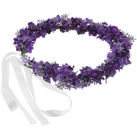 LULULION Flower Girl Hair Accessory Decorative Headband Dark Purple 1Pack