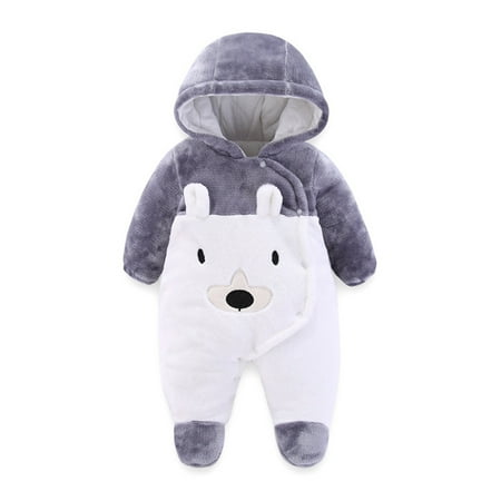 

QYZEU Toddler Baby Boy Outfits Summer Baby Boys Girls Cute Cartoon Animals Long Sleeve Patchwork Hooded Romper Jumpsuit Outfit Clothes Coat