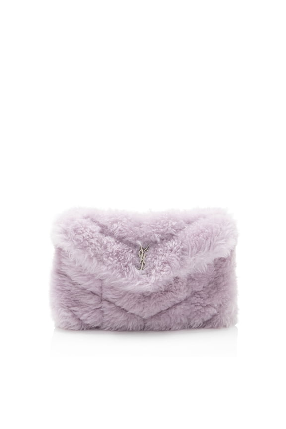 Pre-Owned Saint Laurent Shearling Puffer LouLou Clutch