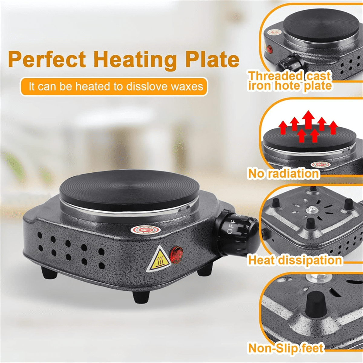 Candle Making Kit with Hot Plate for Candle Making, Candle Making Kit for Beginners with Melting Pot US Plug