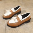 thumbnail image 5 of EliteGoogv Womens Tassel Loafers Low Heel Slip On Comfortable Walking Shoes For Women Casual Daily Footwear US:6.5, 5 of 9