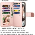 thumbnail image 2 of NJJEX Wallet Case for iPhone 12 Pro Max Case/iPhone 12 Pro Max Wallet Case 6.7" (2020), [9 Card Slots] PU Leather Card Holder Folio Flip [Detachable] Kickstand Lanyard Magnetic Phone Cover [Pink], 2 of 7
