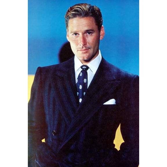 Errol Flynn Stunning Studio Portrait Color 24X36 Poster