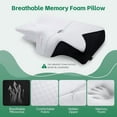 thumbnail image 5 of Memory Foam Neck Pillow – Soft, Breathable, Contoured Sleep Pillow for Side, Back & Stomach Sleepers, Skin-Friendly Comfort for Home & Travel, 5 of 7