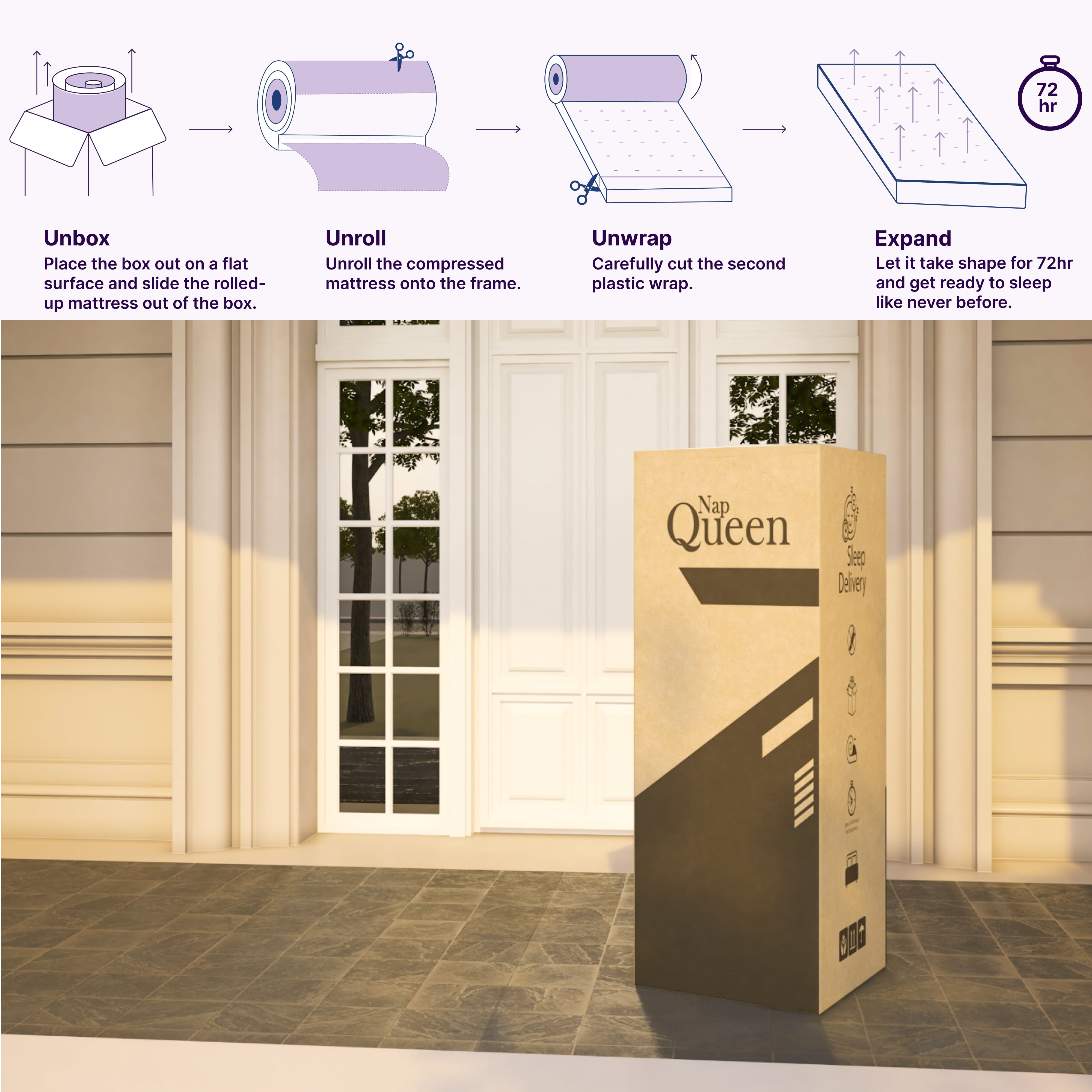 NapQueen Isabella 12'', King Hybrid Euro Top Mattress, Fiberglass-Free, Adult