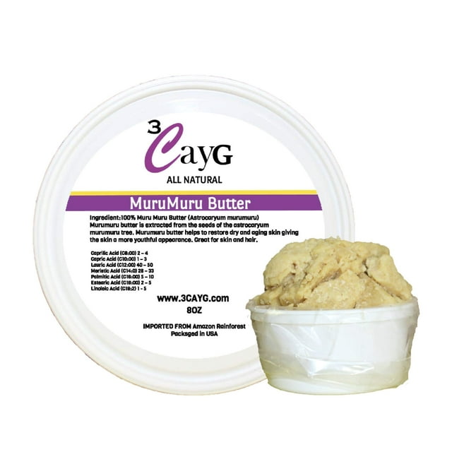 3CayG Premium Mantequilla de MuruMuru cruda de 8 oz: natural y nutritiva