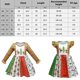 thumbnail image 3 of Grinch Clothes Toddler Girls Grinch Clothes Kids Children's Ball Dress Role Playing Set Dress Party Surprise Dress Girls' Attire Printed Short Sleeve Dress, 3 of 7