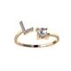 thumbnail image 1 of Anillo de acero de titanio con incrustaciones de letras, joyería de diamantes para mujer, conjunto de joyería de verano, 1 of 6