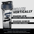 thumbnail image 3 of Helimix 2.0 Vortex Midnight Portable Pre-Workout Protein Blender Shaker Bottle No Balls or Whisks Made in USA 28oz, 3 of 9