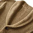 thumbnail image 5 of Men's Shawl Collar Cardigan Sweater Button up Merino Wool Sweater, 5 of 5