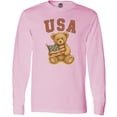 thumbnail image 3 of Inktastic USA Teddy Bear Long Sleeve T-Shirt, 3 of 5