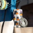 thumbnail image 3 of 20oz Tumblers Halloween Black Cats with Pumpkins and Witch Hats Stainless Steel Vacuum Insulated Double Wall Travel Tumbler Cups Mug with Lid and Straw,Cleaning Brush for Cold & Hot Drinks, 3 of 7