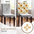 thumbnail image 5 of Spring Sunflower Chair Covers Set of 6 White Daisy Floral Oil Painting Garden Chair Back Covers Stretch Removable Washable Slipcovers Protector for Dining Room Kitchen Party Decor, 5 of 5