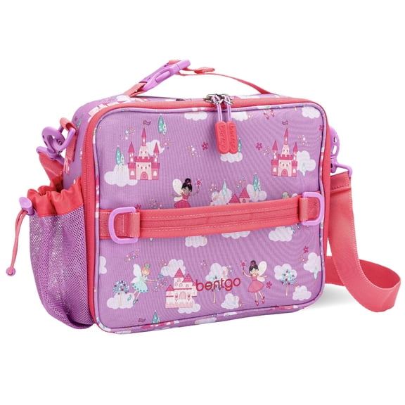 Bentgo® Kids Prints Lunch Bag - Double Insulated, Durable, Water-Resistant Fabric with Interior and Exterior Zippered Pockets and External Bottle Holder- Ideal for Children 3 (Dinosaur)