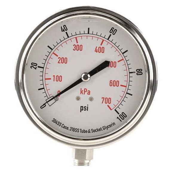 Manufacturer Varies Pressure Gauge,Liquid Filled,3-1/2 In 4CFJ9