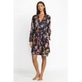 thumbnail image 2 of Johnny Was Women Sognatore Nero's Sleep Robe Long Sleeve Self Tie Belt Multi Floral New, 2 of 4