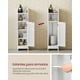 thumbnail image 4 of VASAGLE Armario de Baño, Armario Esquinero con Puerta y Estantes, Organizador de Almacenamiento, Armario Estrecho para Papel Higiénico, Estantes Ajustables, Blanco, 4 of 5