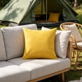 thumbnail image 4 of Throw Pillow Cover,Soft Washable Zipper Hidden Closure for Sofa Couch Decoration Bedroom Bed Accent Living‑Room Home Styling 18x18 Inch,Yellow, 4 of 6