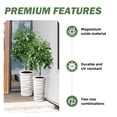 thumbnail image 2 of Richryce Modern Style Outdoor Planters for Porch, Indoor Tall Planters Set of 2, MgO Flower Pots, Balcony Large Pot Planters, White, 2 of 10