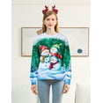 thumbnail image 3 of Lollipie Women Ugly Christmas Sweatshirt Long Sleeve Shirts Crew Neck Pullover, 3 of 6