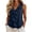 Navy, variant on SwiftWear Women's V Neck Cute Tank Top Casual Sleeveless Loose Fit Ruffle Front Blouse Summer Top