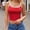 Red, variant on Lace Camisole Tank Tops for Women Square Neck Wide Strap Soft Ribbed Lace Trim Cami