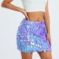 thumbnail image 3 of Douhoow Women Sequins Skirts Sparkly Bodycon Skirt Glitter Mini Skirt Party Clubwear, 3 of 9