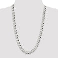 thumbnail image 4 of 925 Sterling Silver Curb Chain Styles Necklace 10.6 mm Beveled 26 inch, 4 of 4