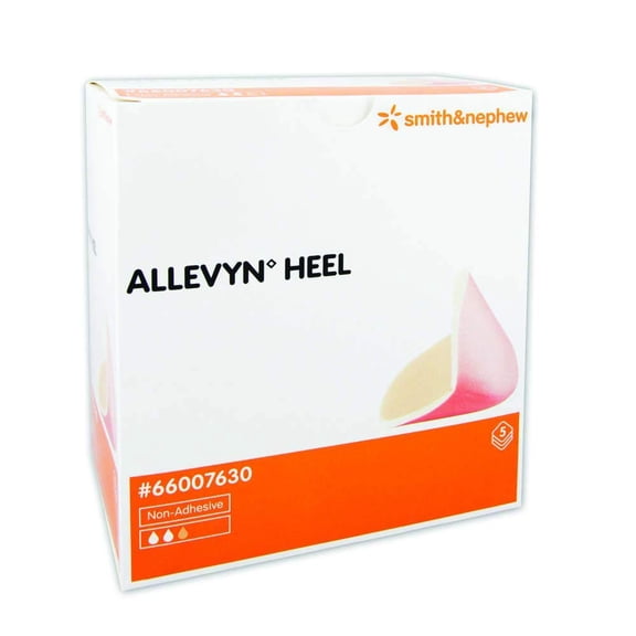 Smith and Nephew 66007630 Allevyn Heel Dressing 4 1/8 in. x 5 5/16 in. (Box of 5)