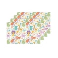 thumbnail image 4 of MKHERT Funny Childish Cartoon Animals Lion Tiger Zebra Elephant Placemats Table Mats for Dining Room Kitchen Table Decoration 12x18 inch,Set of 4, 4 of 4