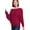 Cabernet, variant on Women's Pullover Sweater - Batwing Long Sleeve Boat Neck Ribbed Soft Knit Top S-3XL