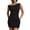 Black, variant on Women’s One Shoulder Bodycon Mini Dress Ruched Slim Fit Sleeveless Cocktail Party Club Dress