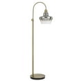 thumbnail image 3 of 40W Duxbury Metal Arc Floor Lamp With Electoral Plated Smoked Glass Shade, 3 of 5