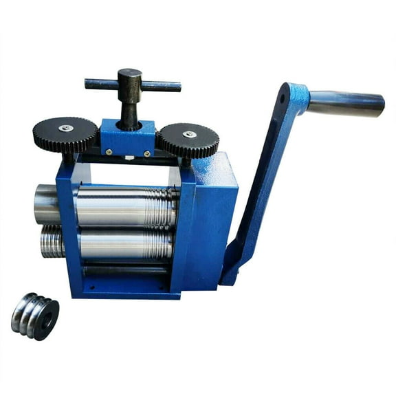Miumaeov Jewelry Rolling Machine Manual Jewelry DIY Press Roller Tool 0.001in-0.25in Thickness 2.95in Roll Presser Combination Rolling Milling Machine with Easy Change Rollers