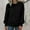 Black, variant on NTACZA Crewneck Women's Sweaters Thick Pullover Black Sweater Cozy Long Sleeve Solid Knit Tops Knitted Jumpers for Women L