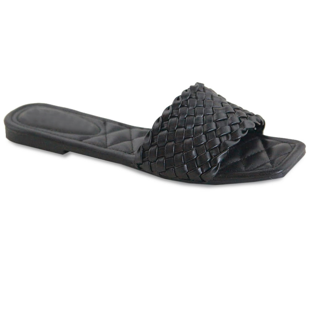 braided strap flat sandals