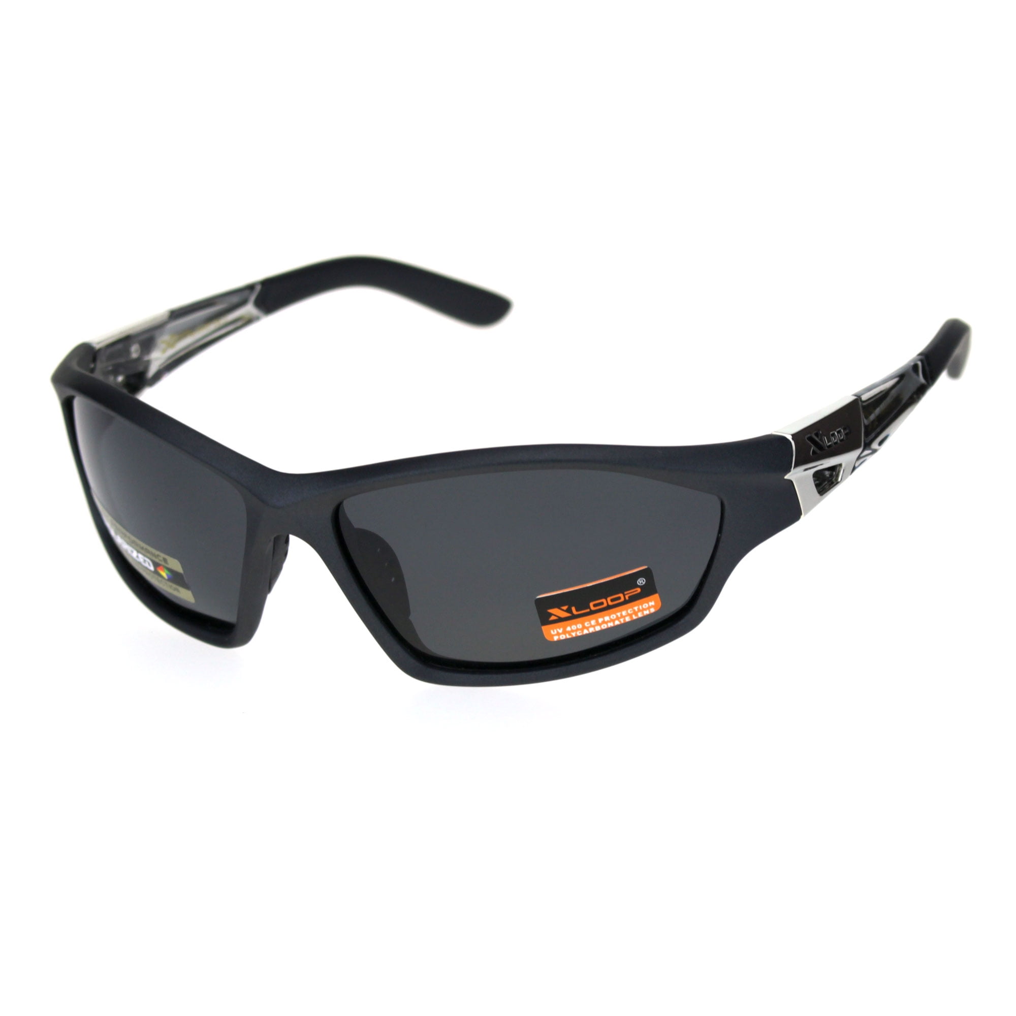Xloop Polarized Mens Classic Runners Sport Plastic Oval Sunglasses