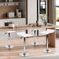 thumbnail image 2 of Set de 2 Sillas de Bar Color Blanco con Reposapié Altura Ajustable Giratorio HOMEMAKE FURNITURE  Moderno, 2 of 6