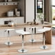 thumbnail image 2 of Set de 2 Sillas de Bar Color Blanco con Reposapié Altura Ajustable Giratorio HOMEMAKE FURNITURE  Moderno, 2 of 6