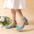 thumbnail image 5 of DREAM PAIRS Girls Dress Shoes Closed Toe High Heels Ankle Strap Toddler Little Big Kid Wedding Flower Party Pump, 5 of 6