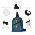 thumbnail image 2 of Lsque Scooby-Doo Pattern Chest Package – Foldable Waterproof Chest Bag with Adjustable Shoulder Strap, Double Zipper Compartments & D-Buckle Design, 2 of 7