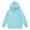 X1 Blue, variant on Girls Solid Color Hooded Pullover, Long Sleeve Lined Sweatshirt, Cozy Casual Outerwear for Everyday Wear,Size:4-5 Years