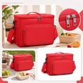 thumbnail image 2 of Insulated Reusable Lunch Bag Adult Large Lunch Box for Women and Men with Adjustable Shoulder Strap,Front Zipper Pocket and Dual Large Mesh Side Pockets, 2 of 6