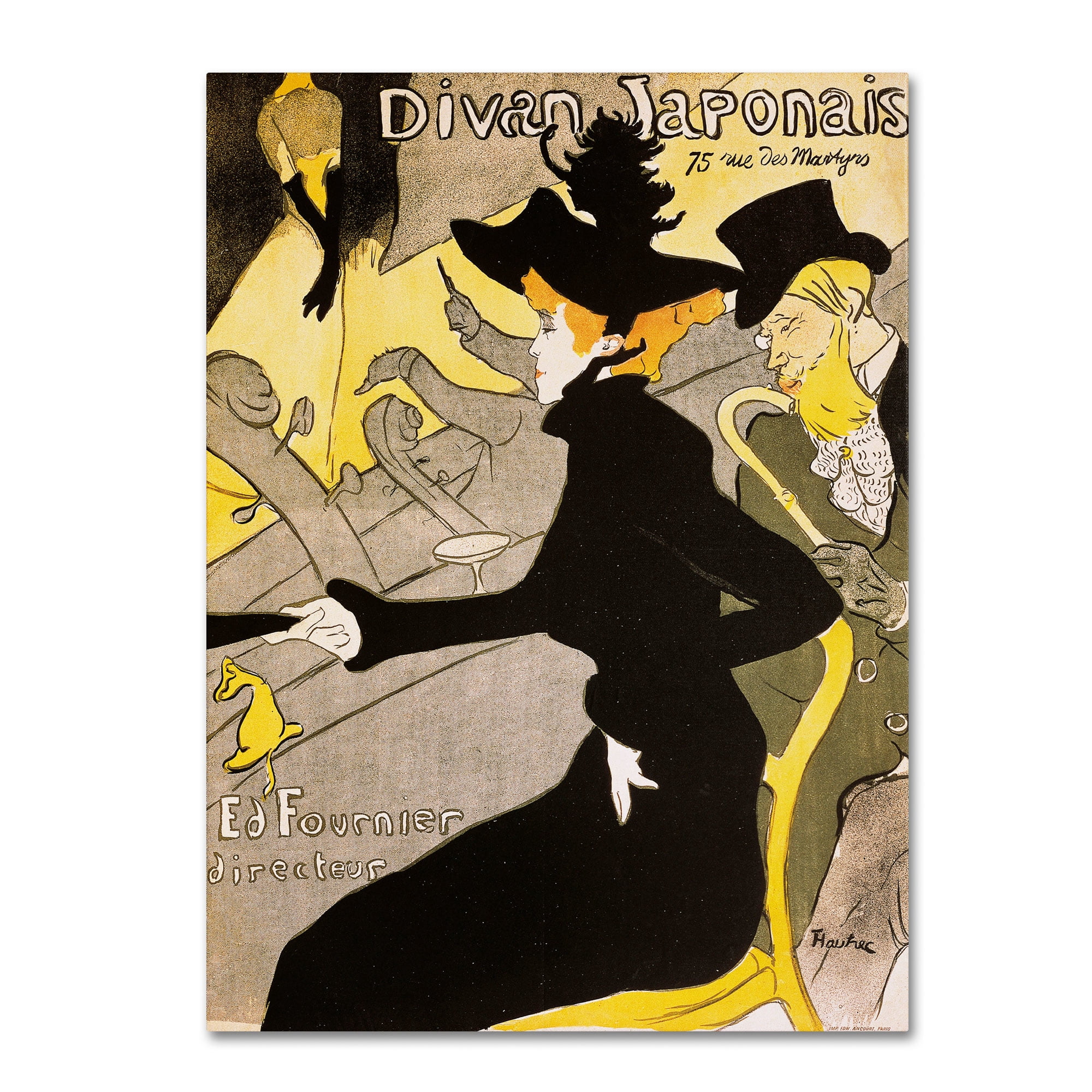 Trademark Fine Art "Divan Japonais" Canvas Art by Henri de Toulouse-Lautrec