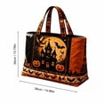 thumbnail image 3 of Halloween Tote Bag with Quilted ing,Spooky Gothic Fabric Carryall for Autumn Fall Shopping,Vintage Padded Purse for Her,1 Piece, 3 of 3