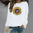thumbnail image 4 of GaThRRgYP Womens Tops Long Sleeve,Ladies Long Sleeve Round Neck Independence Day Casual Printed Top White XXXL, 4 of 5